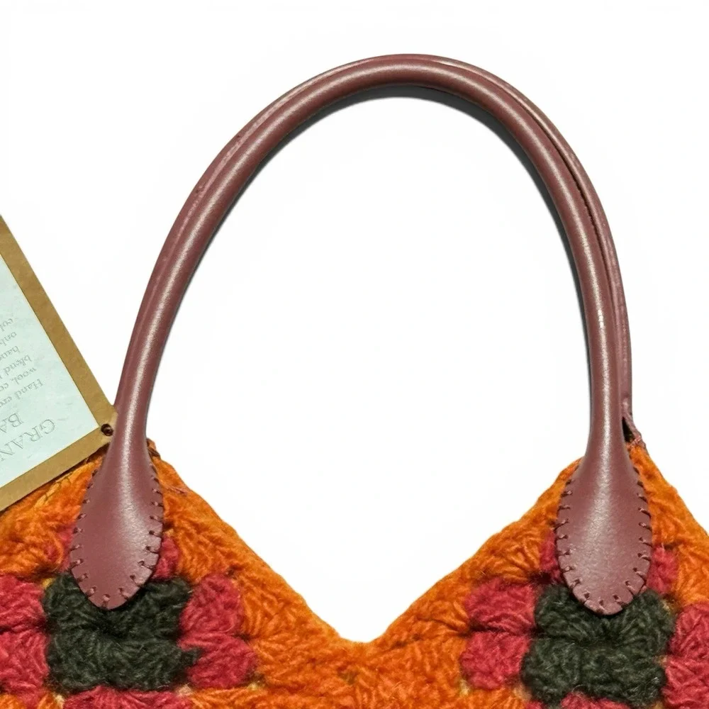 Hand Crocheted Square Handbag Granny core Cottagecore Coquette Boho Festival Y2K